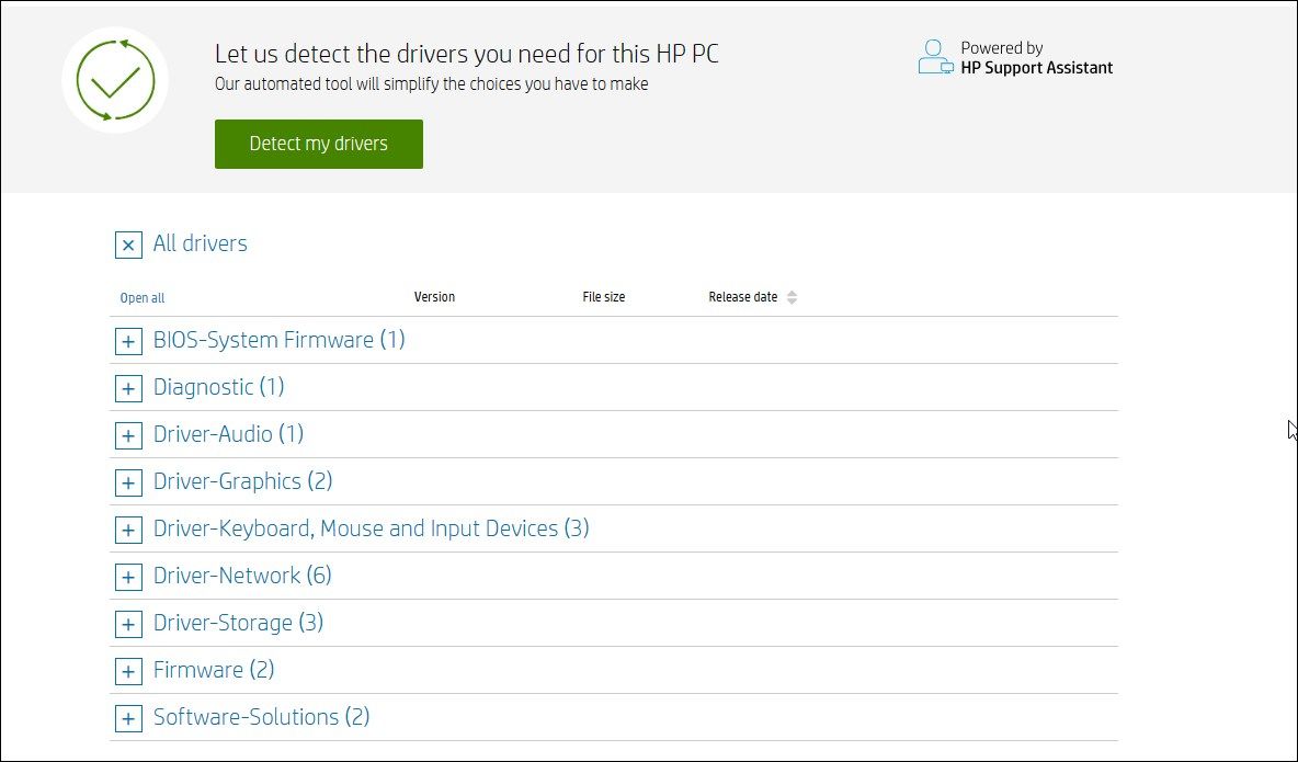 hp download firmware update driver website