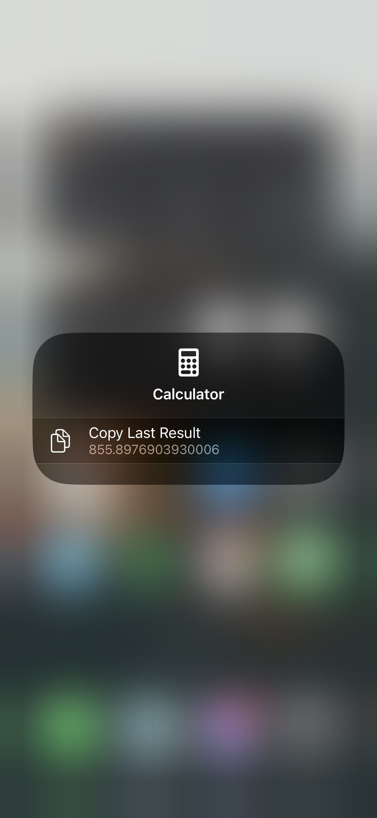 Copy Last Calculated Result Outside iPhone Calculator