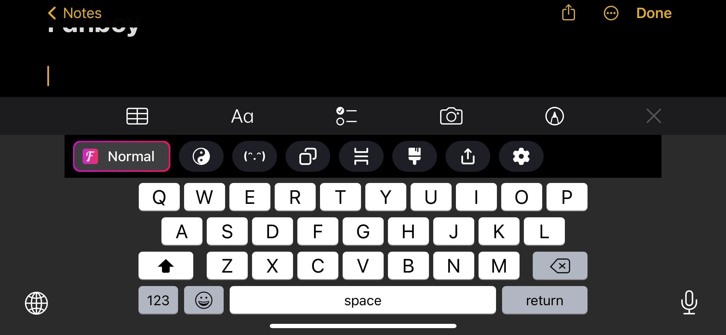 keyboard fonts for iphone