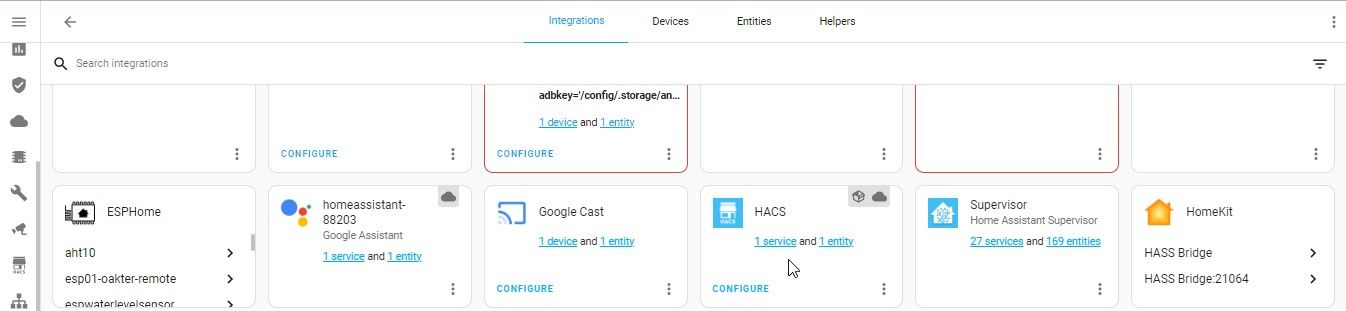 integrate hacs in home assistant server