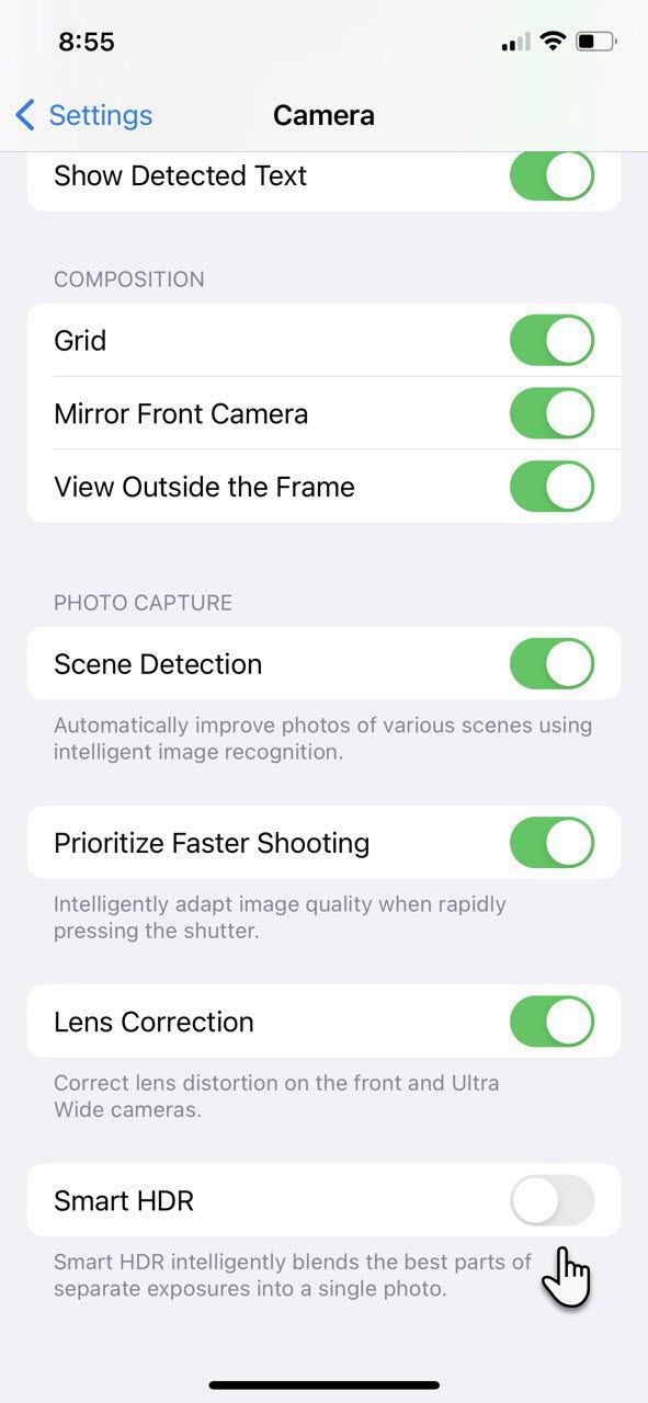 iOS Camera Smart HDR