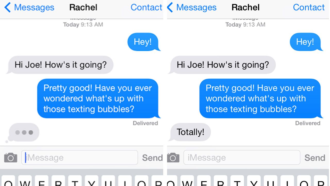 iphone text bubble