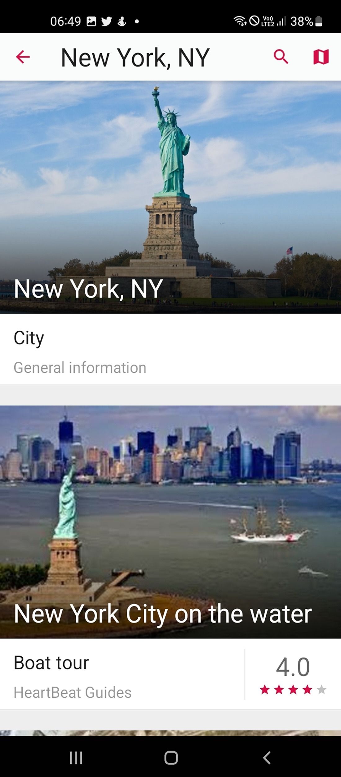 Audio sightseeing and city tours in IZI Travel app