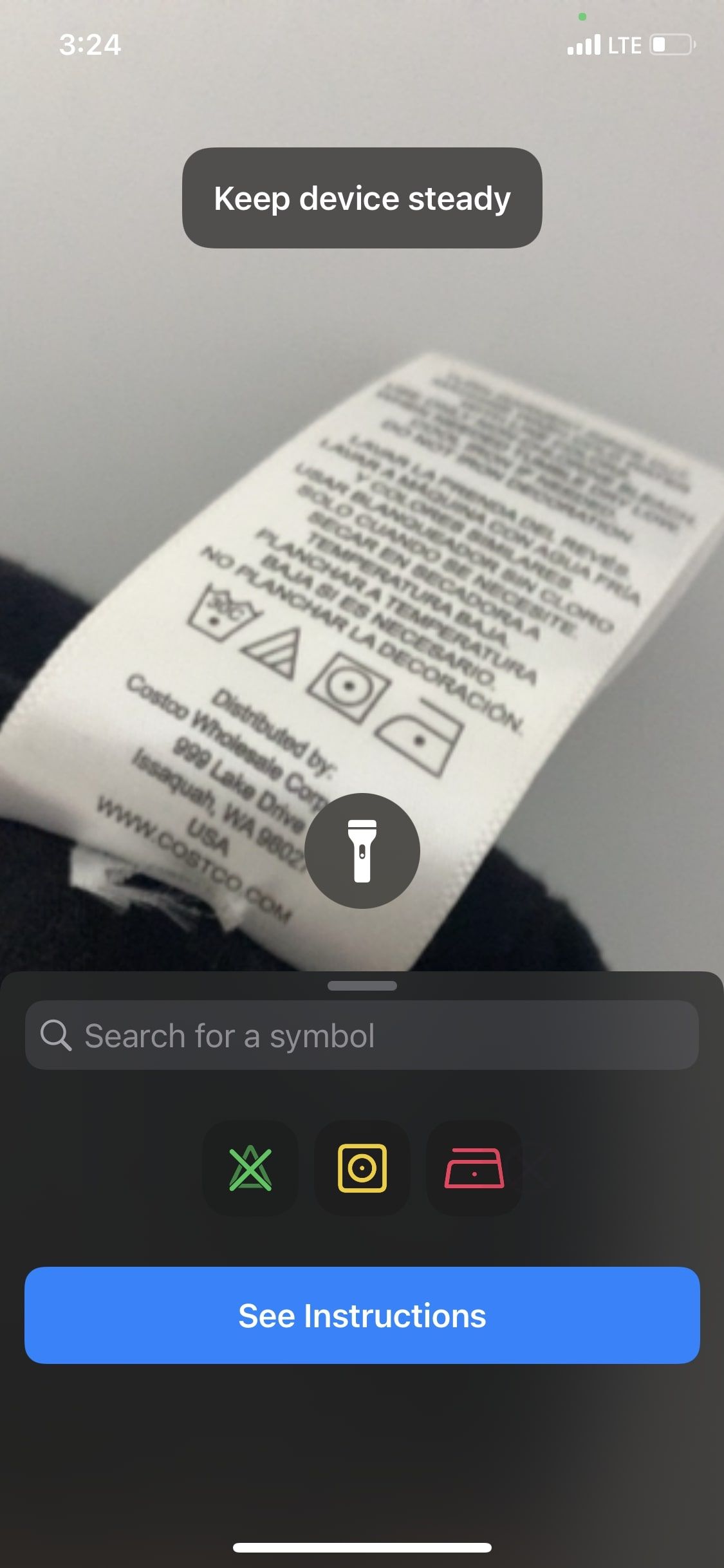 Laundry Lens App Scanner