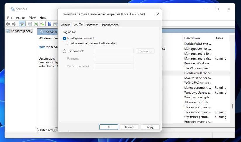 Windows Camera Frame Server Task Manager How to Fix the Camera App’s 0xA00F429F Error in Windows 10 & 11