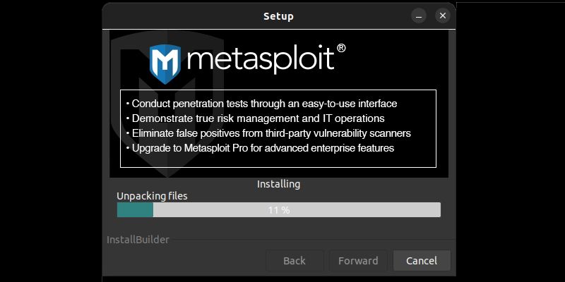 metasploit est installé sur ubuntu
