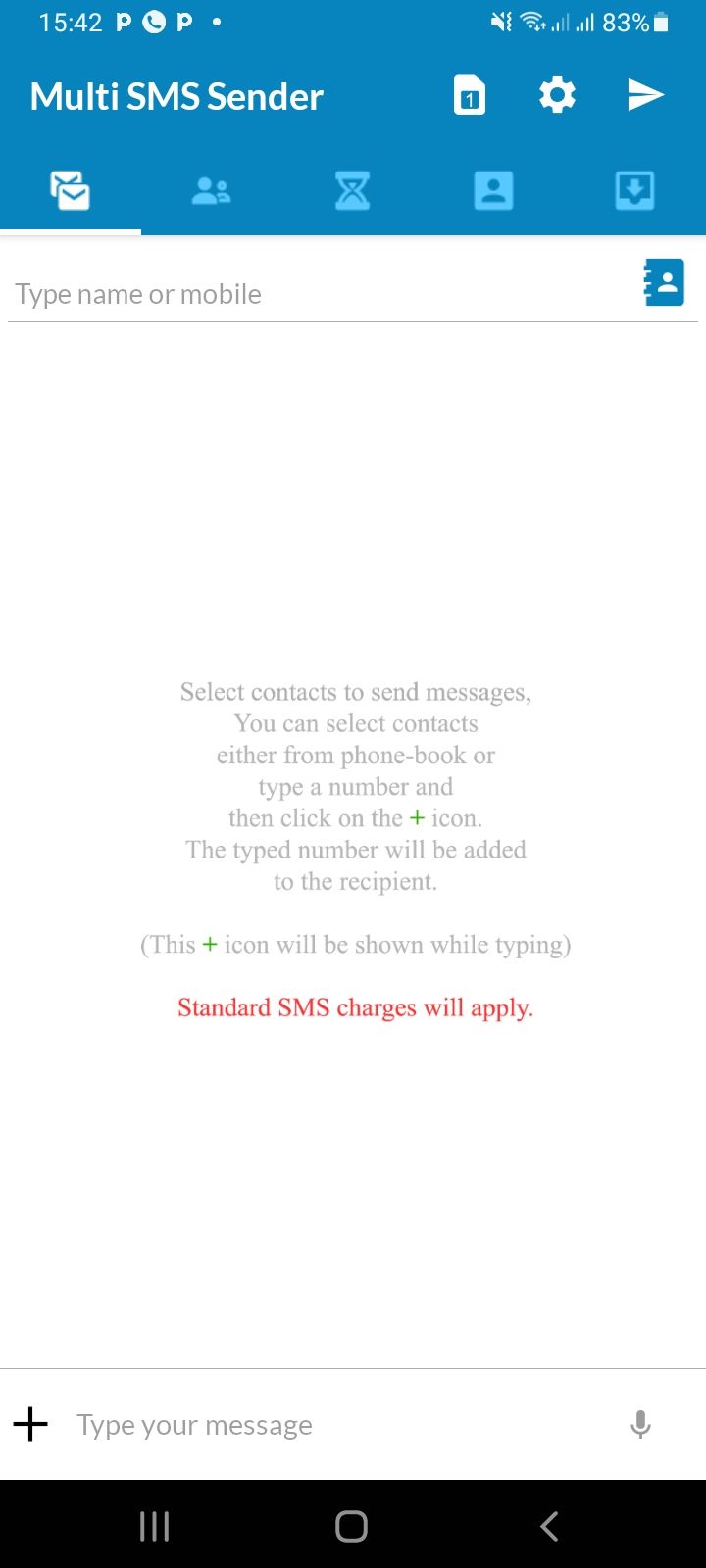 Multi SMS Sender (MSS) landing page