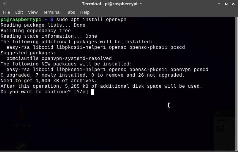 Install OpenVPN on Raspberry Pi