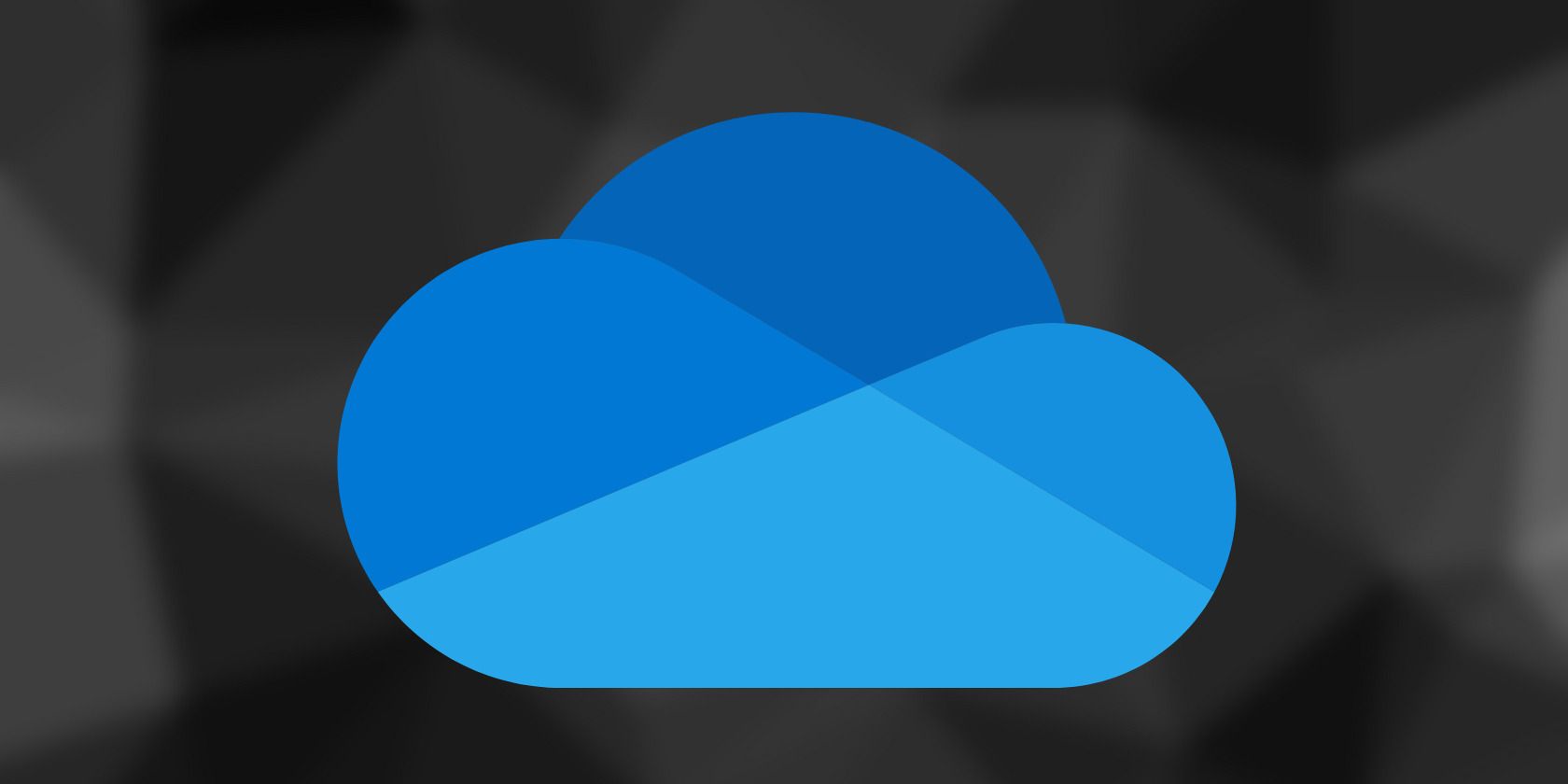 Blue OneDrive Logo on a dark background