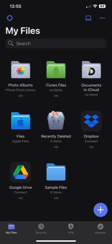 My Files tab on the Documents app