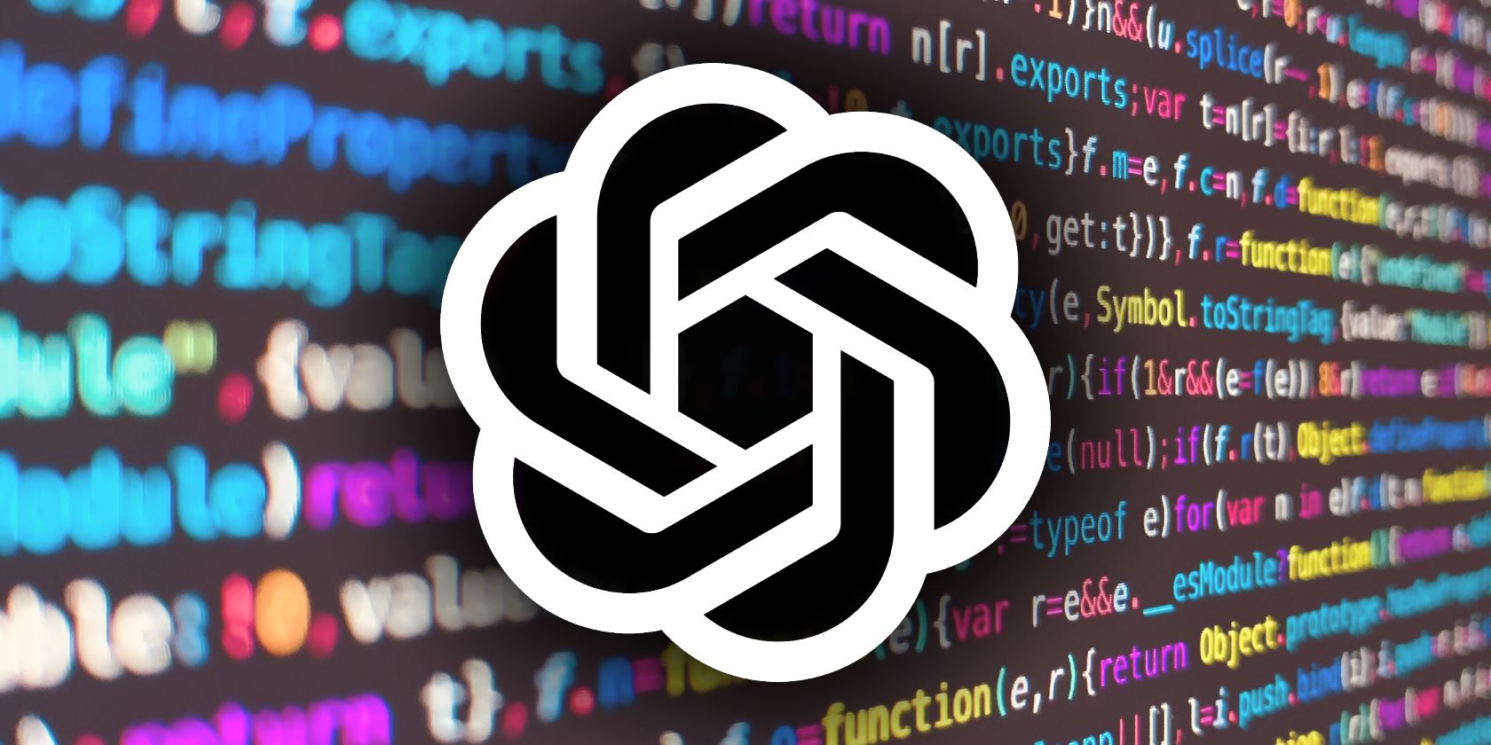 logotipo de openai chatgpt en la función de fondo del código