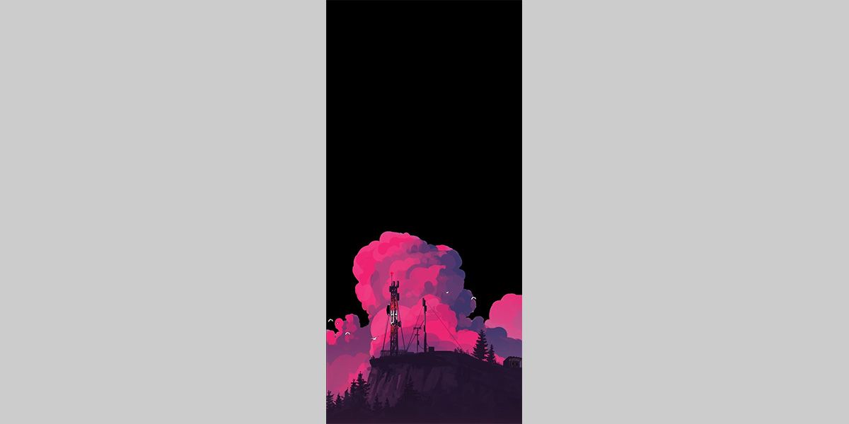 Fundo de Torre de Rádio Rosa para iPhone