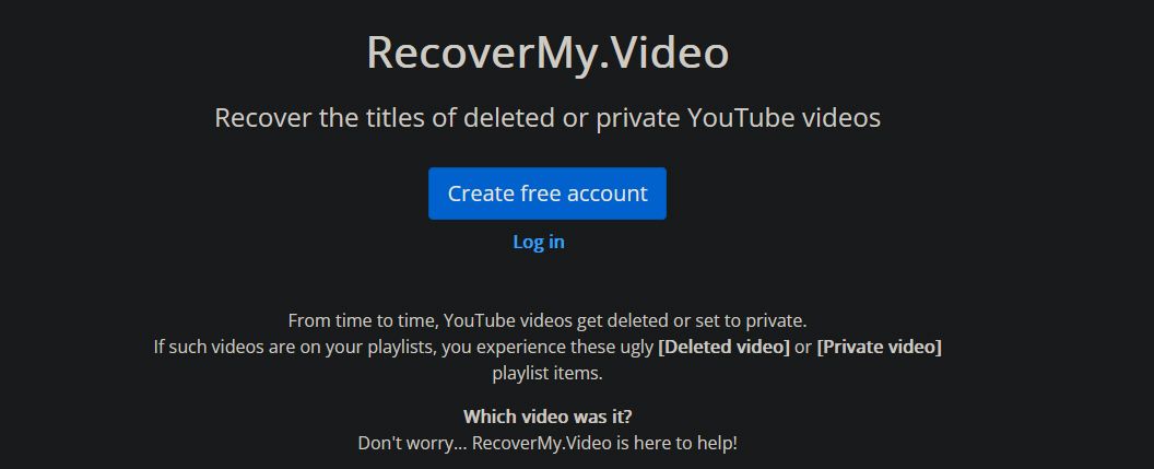 Recover My Video Home