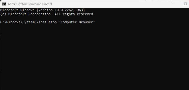 reinitialize the browser on command prompt