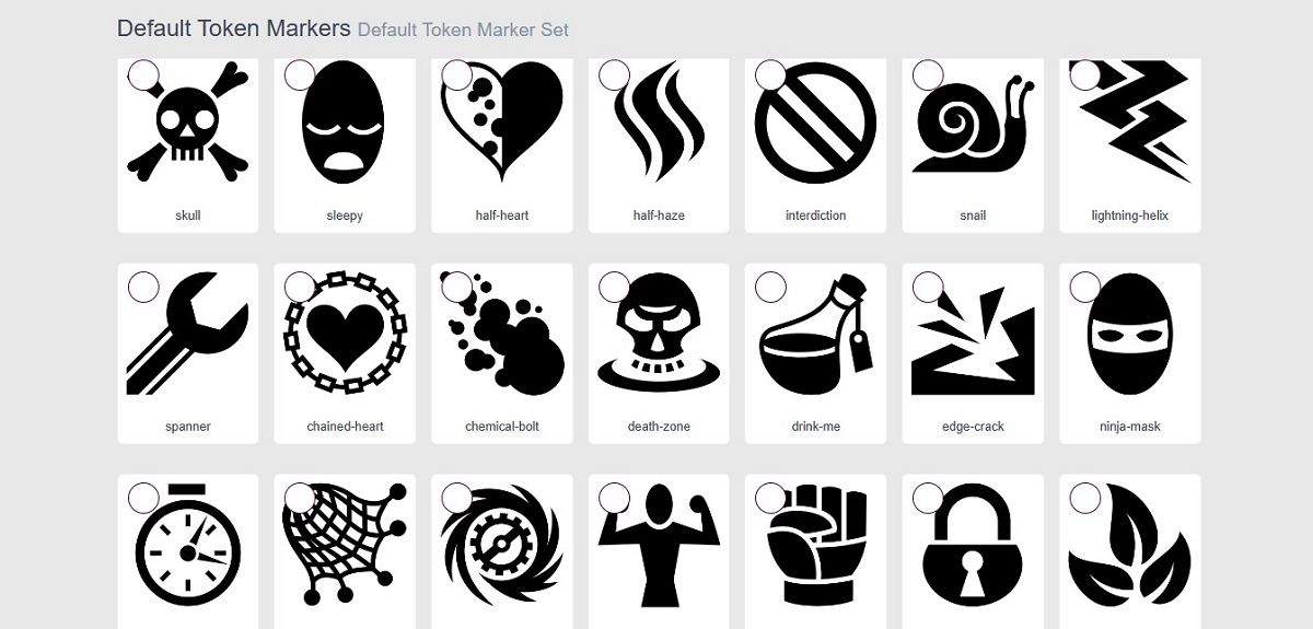 Some of the free default marker templates at Roll20.