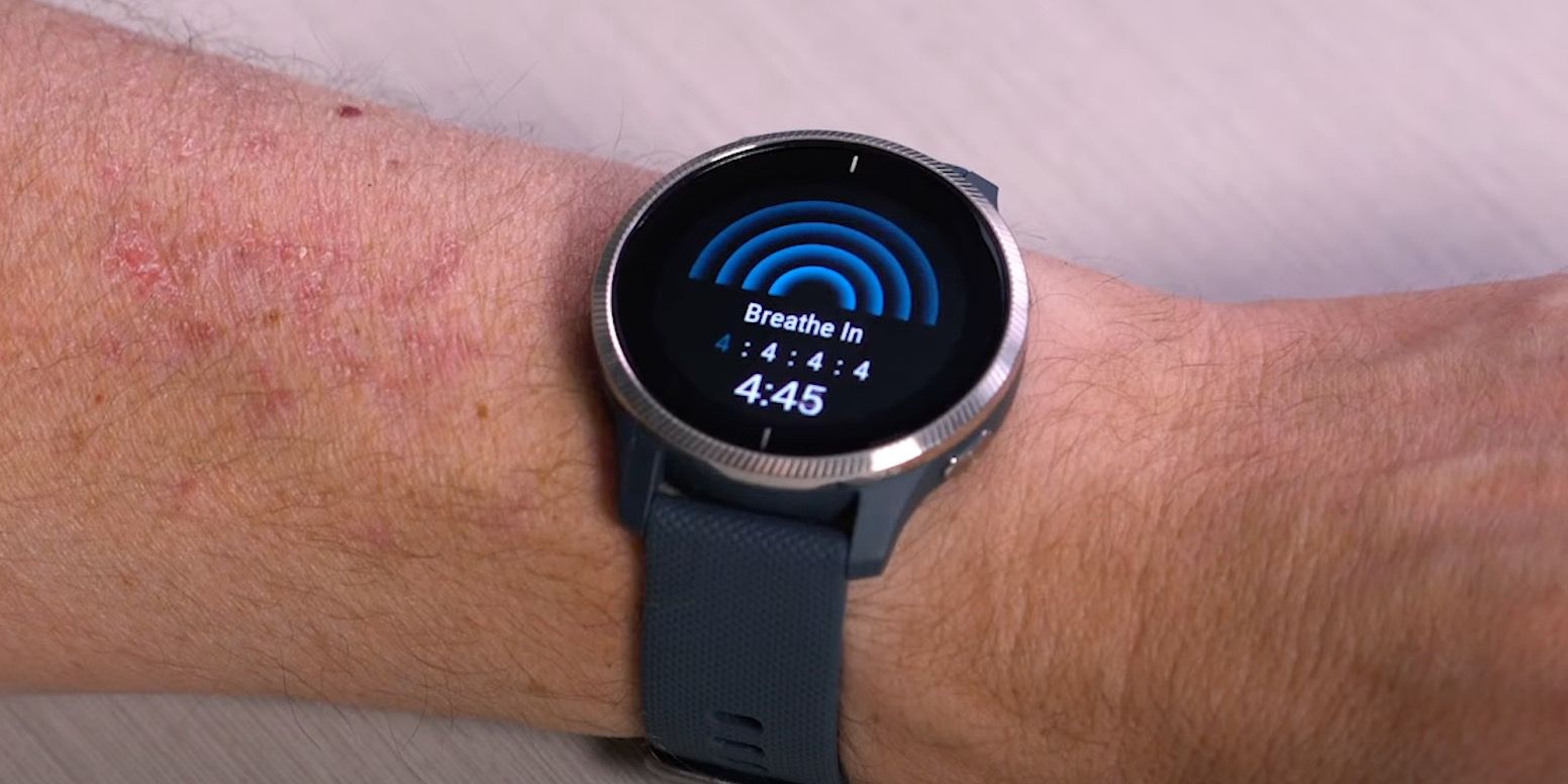 Garmin smartwatch on person's wrist
