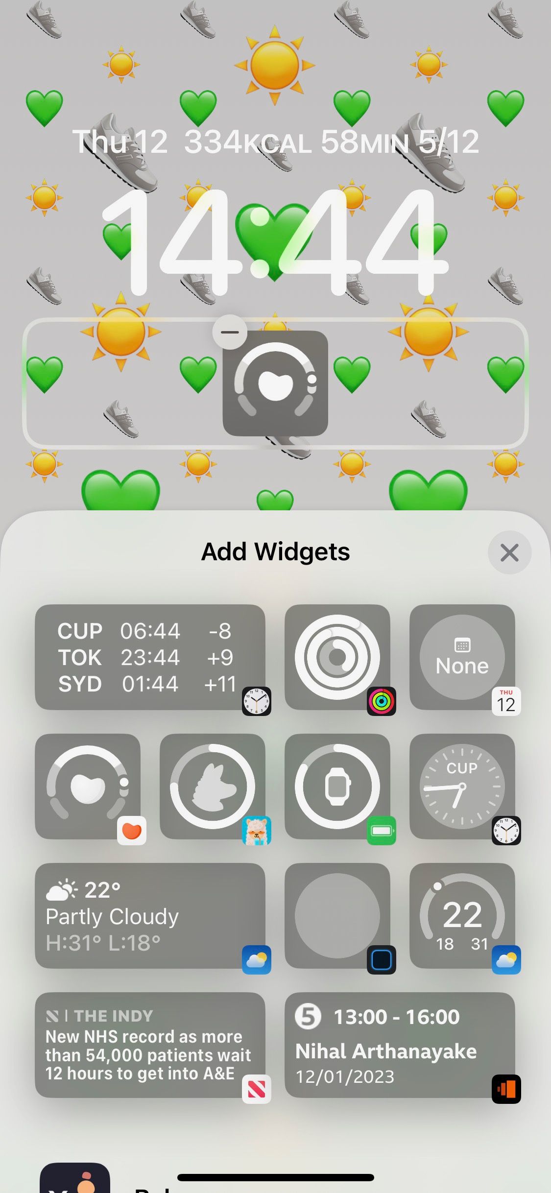 Capture d'écran widget écran de verrouillage iPhone 1 Gentler Streak
