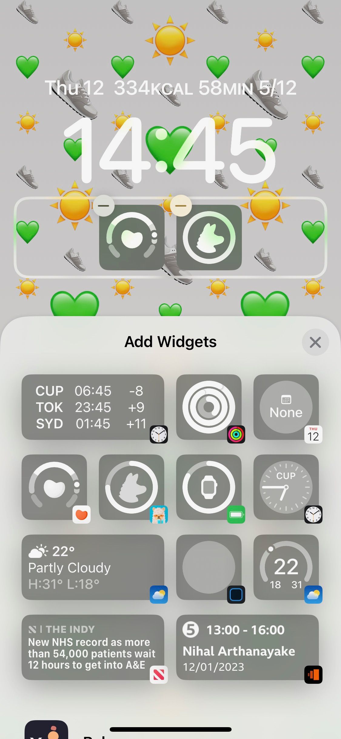 Capture d'écran widget écran de verrouillage iPhone 2 Waterllama