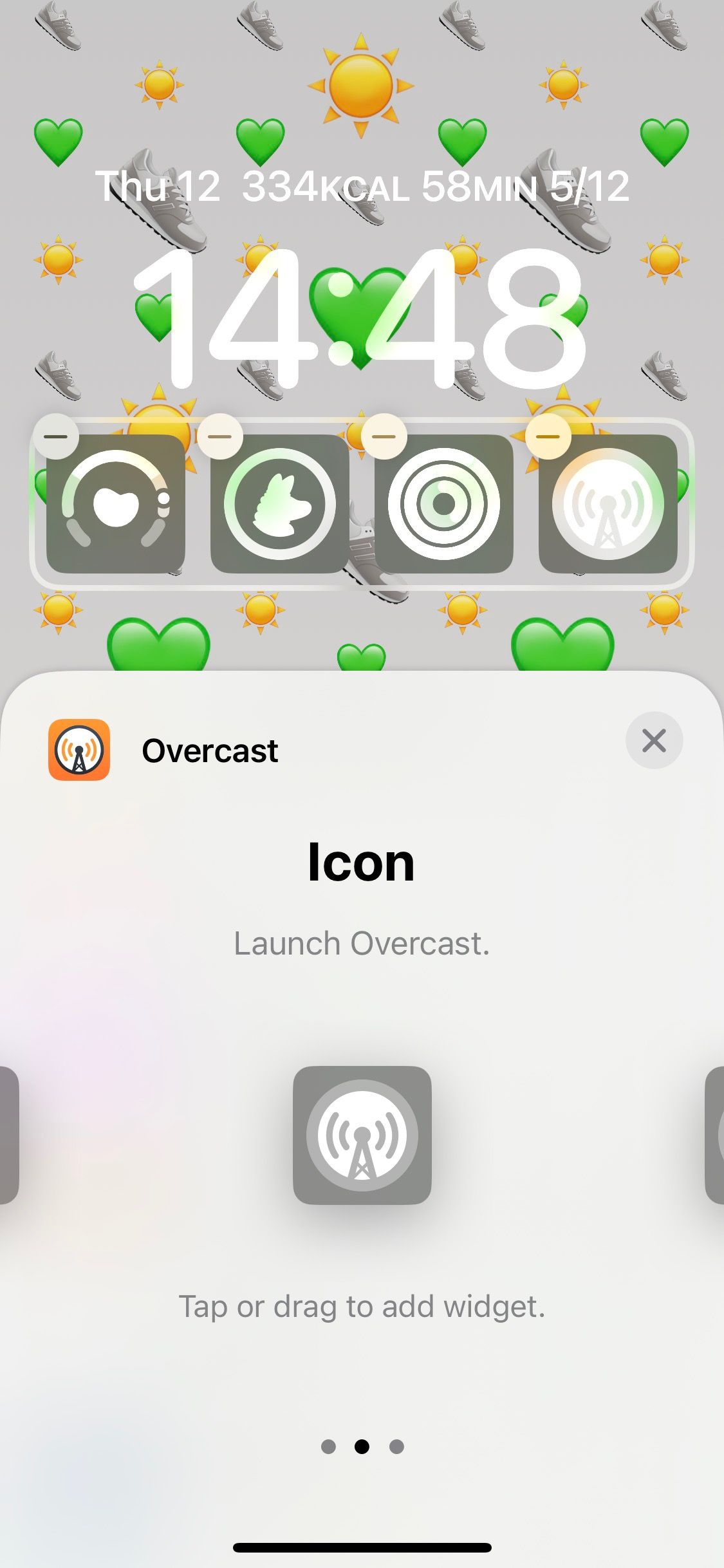 Capture d'écran widget écran de verrouillage de l'iPhone 4 Overcast