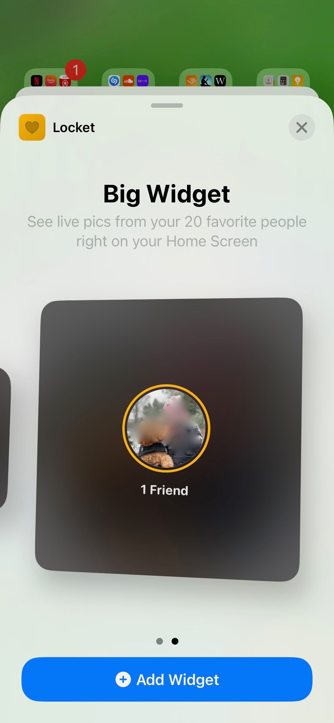 Screenshot of Locket Widget large widget