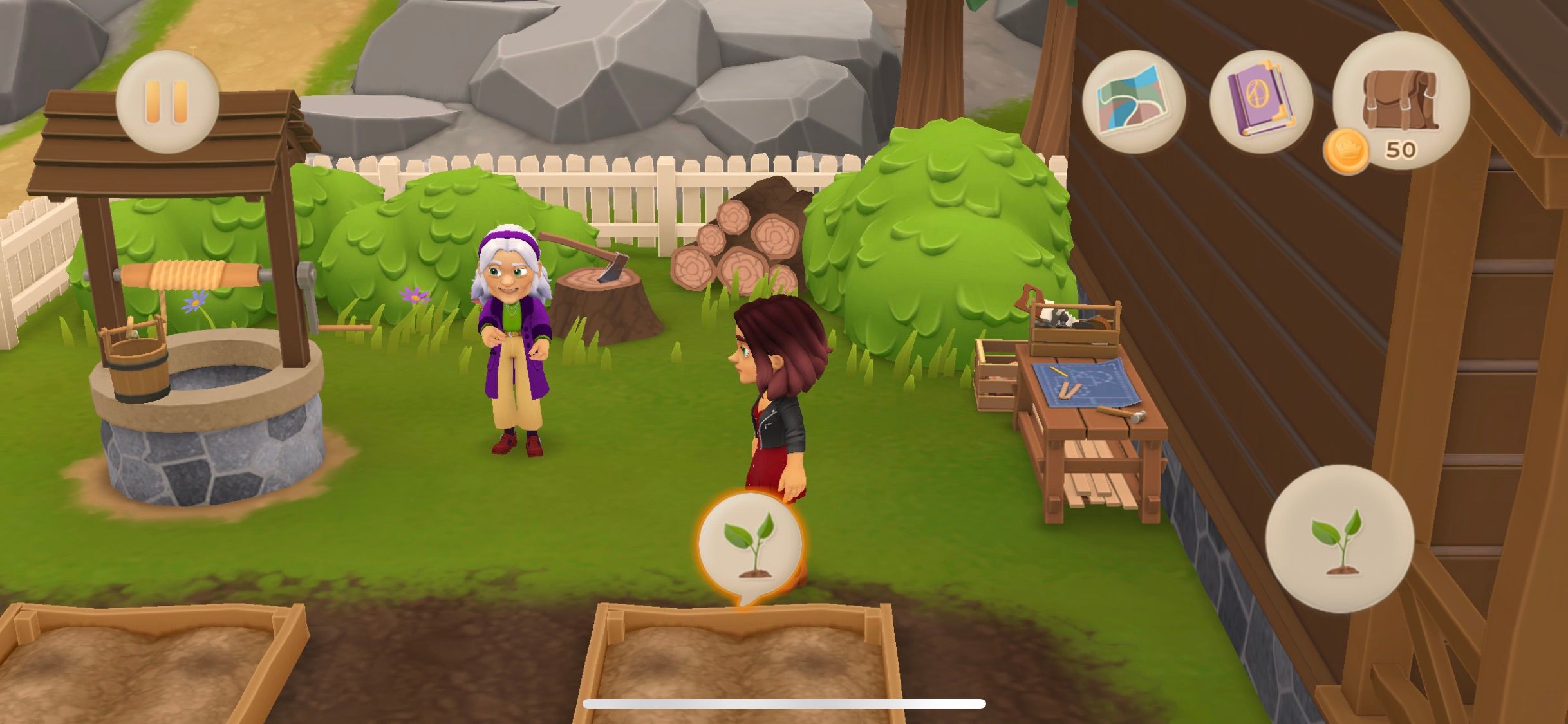Screenshot of Wylde Flowers Apple Arcade gameplay screen