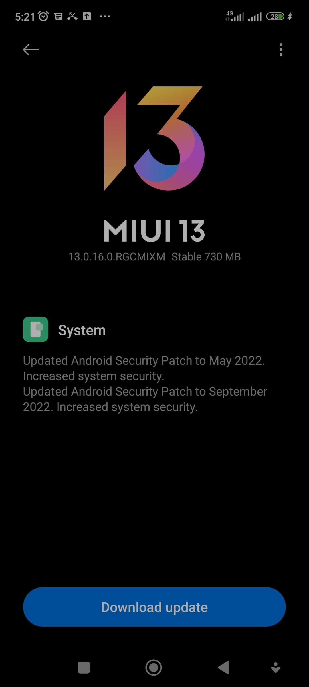 Xiaomi Redmi отмечает обновление безопасности Android