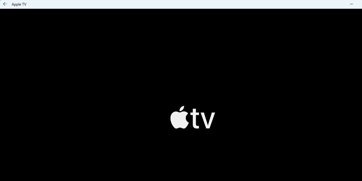 Cuplikan layar Apple TV yang berjalan di Windows 11