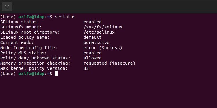 selinux current mode is set to permissive