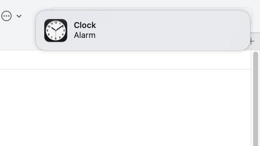 Alarm Notification on macOS