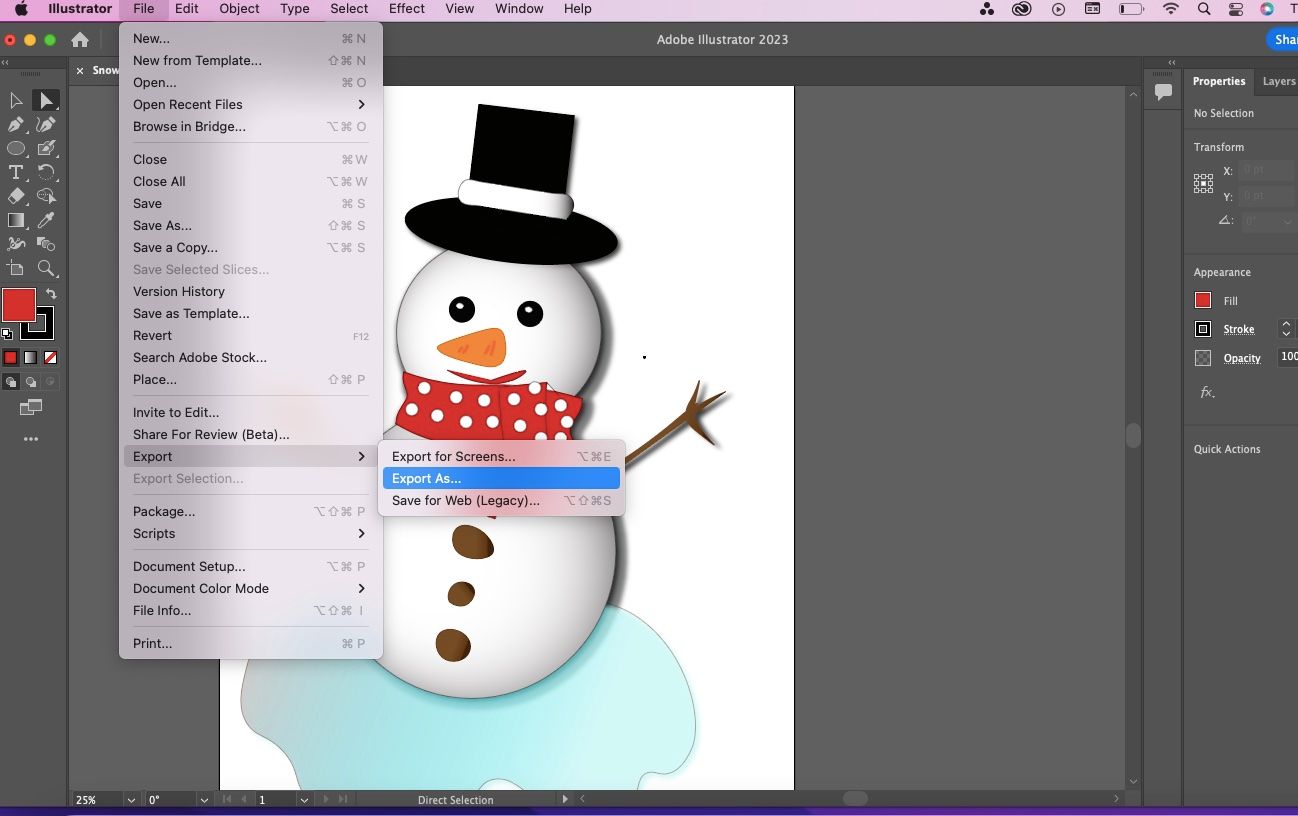 snowman adobe illustrator download
