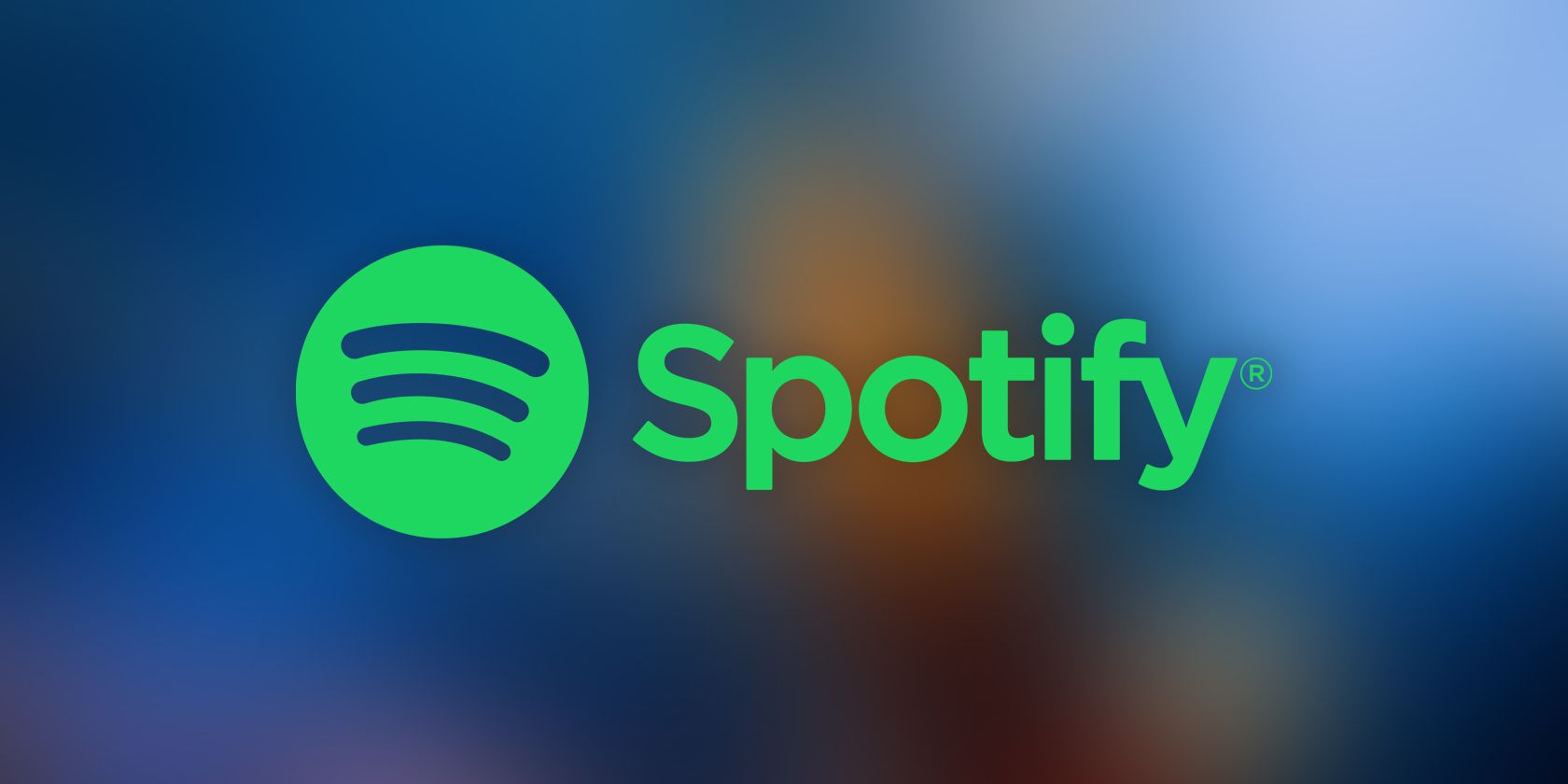 Spotify logo on a blurry background