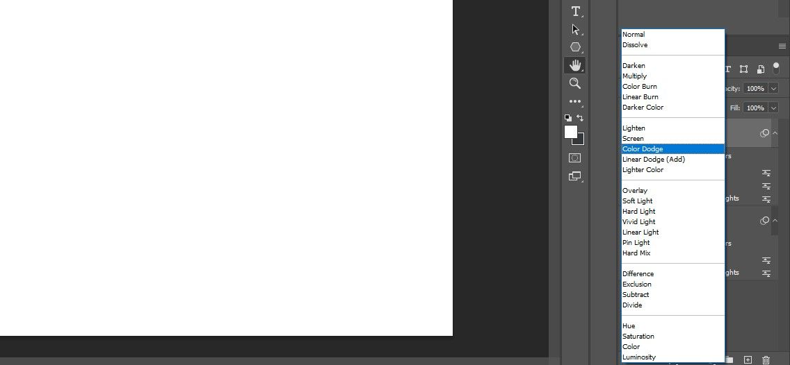 Step 9 Change Blending mode to color dodge