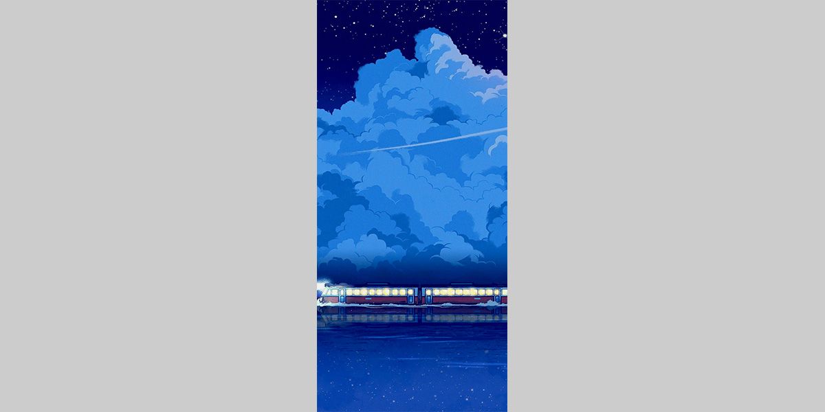 Fundo de Trem do Studio Ghibli para iPhone