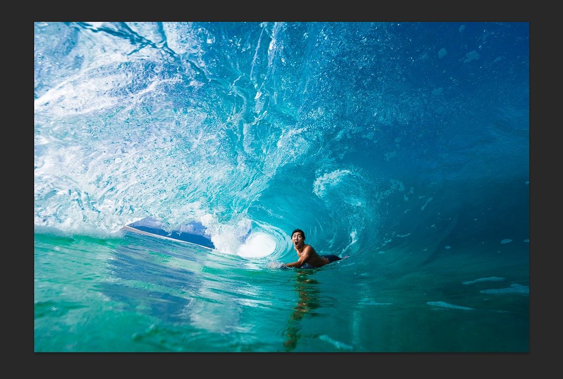 Surfeur avec ajustements HSL