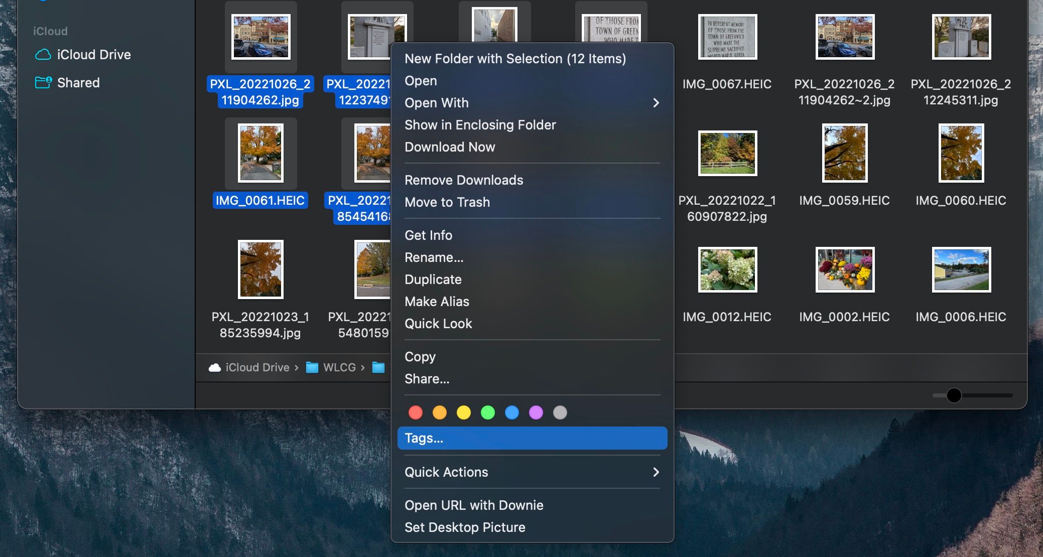Tags in macOS Finder