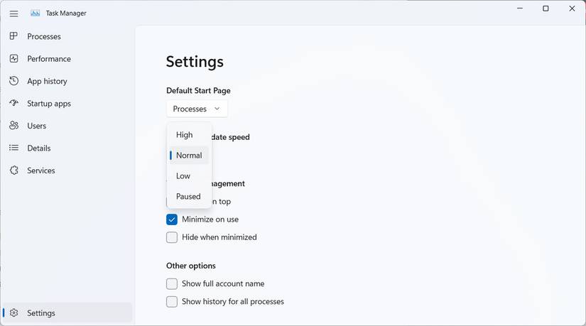 How to Change the Task Manager's Real-Time Update Speed on Windows 11