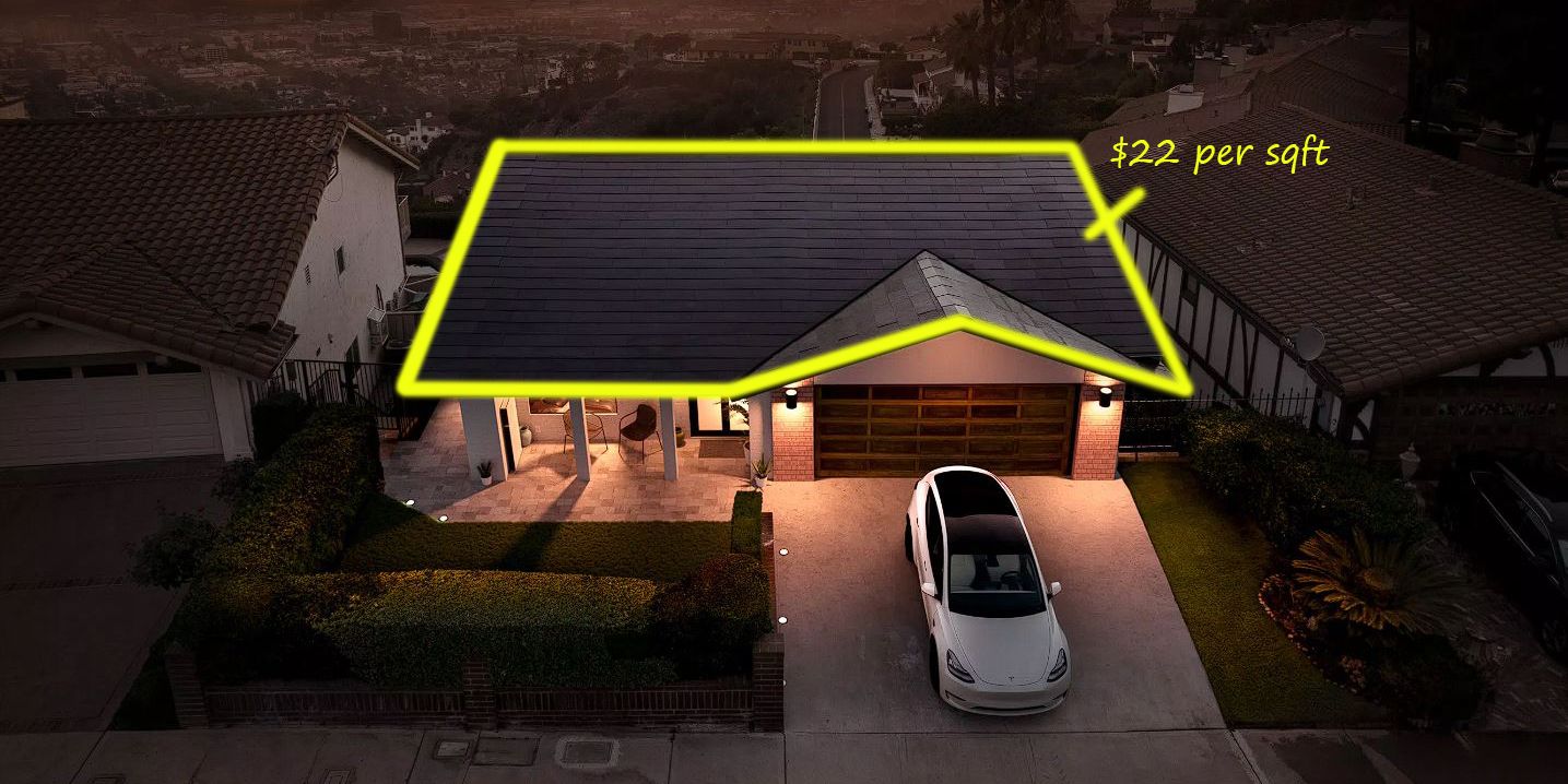 Tesla Solar Roof Cost Breakdown Chart