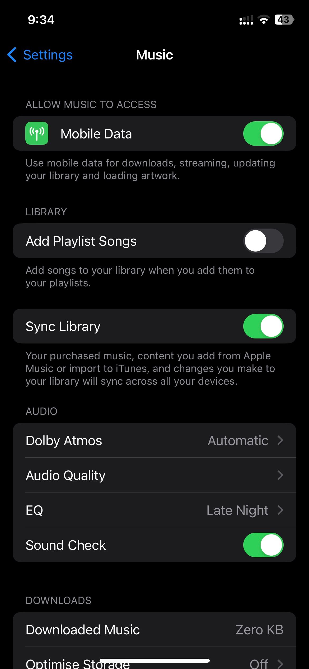 toggle off Sync Library option