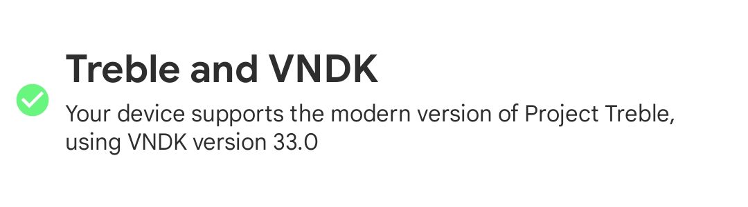 اطلاعات بخش Treble و VNDK App Info App