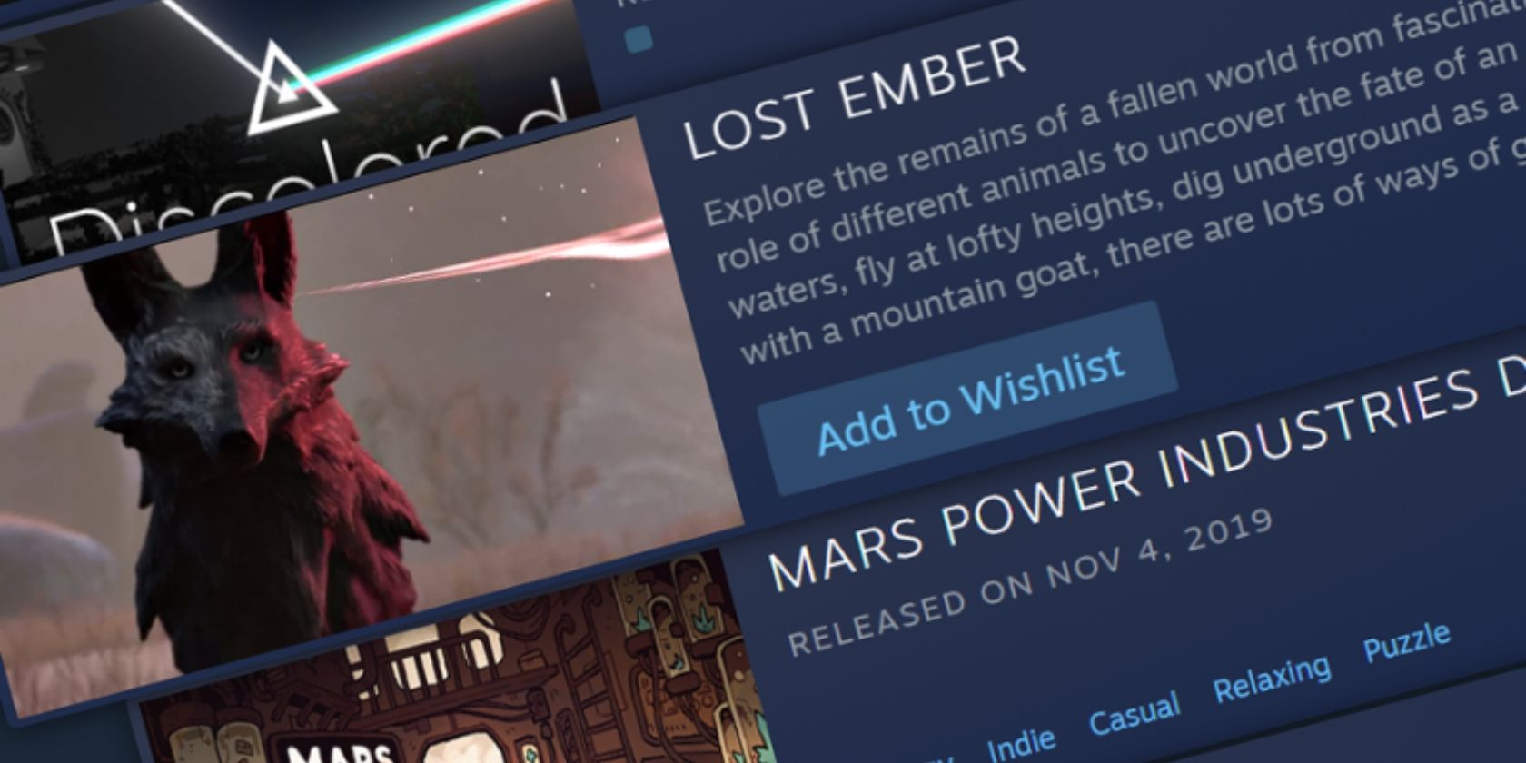 Trò chơi có tên Lost Ember có hình ảnh từ trò chơi sói
