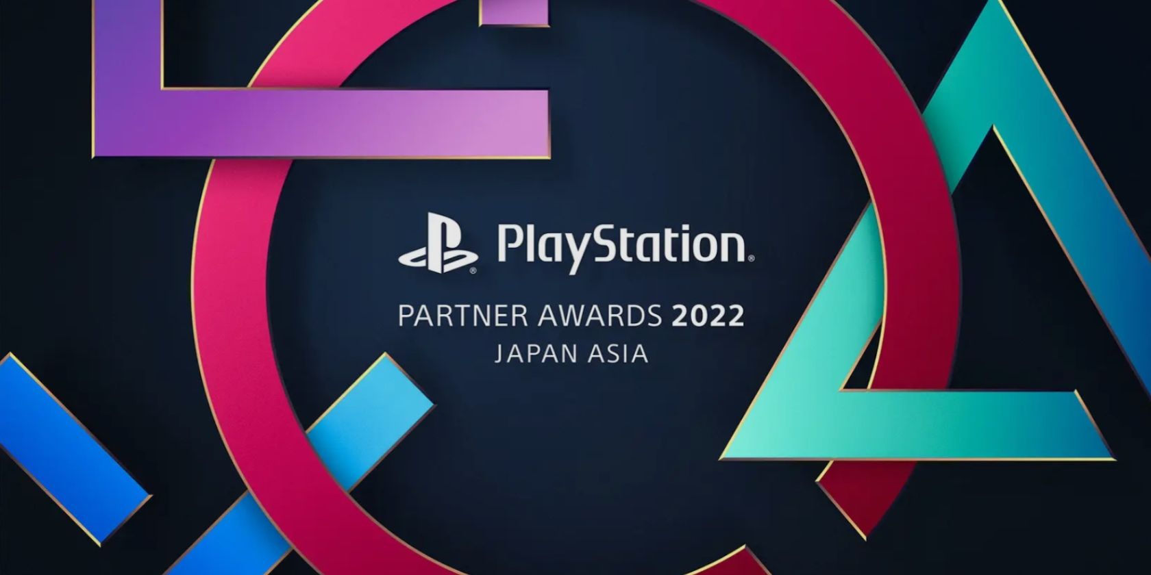 official PlayStation Partner Awards 2022 promotional graphic featuring PlayStation's signature buttons