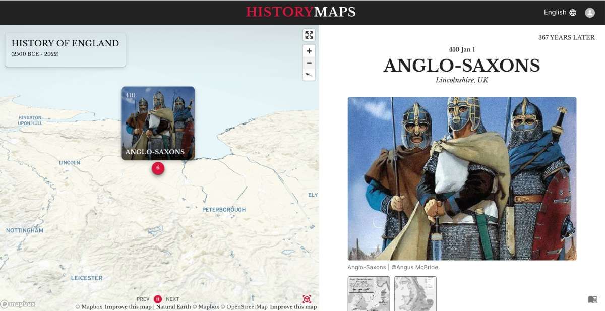 History Maps teaches you history while live-updating the events on a map of the globe to give you an idea of where and why those things were happening