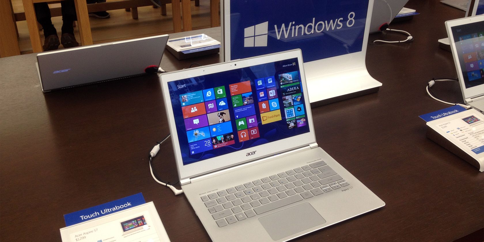 Windows 8 laptop with a touchscreen