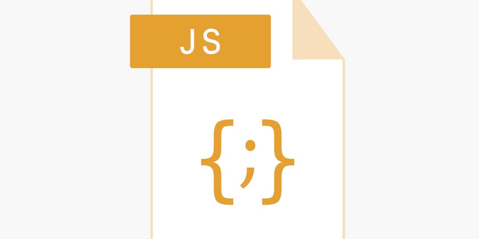A file icon containing the word “JS” alongside a semi-colon inside curly brackets 