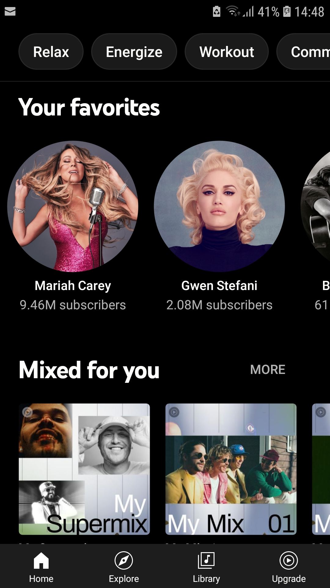 پخش موسیقی YouTube Music موارد دلخواه برنامه تلفن همراه
