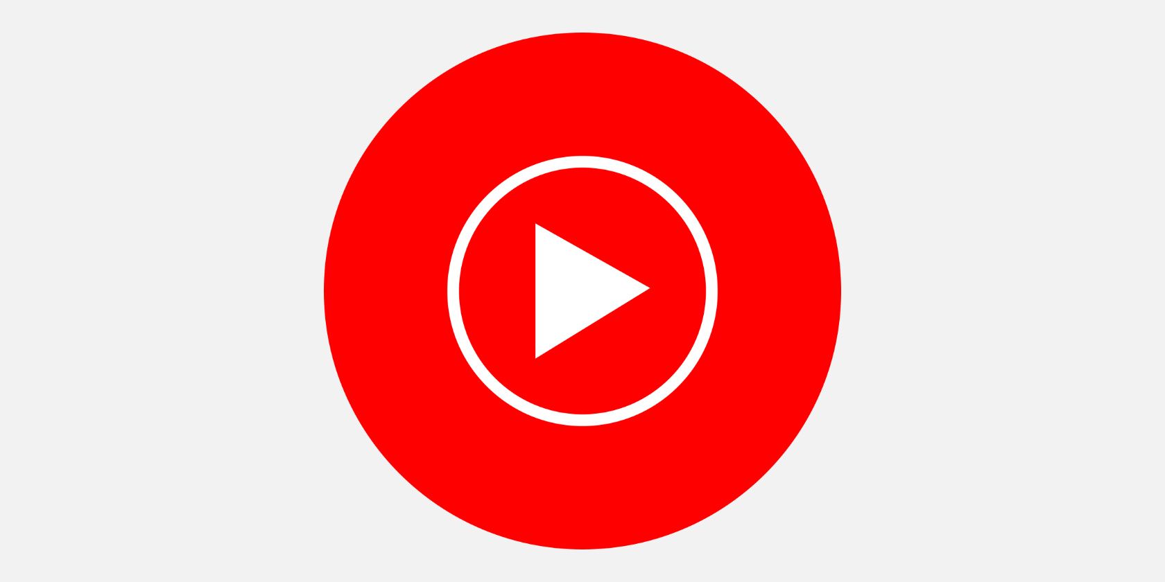 نشان‌واره YouTube Music در پس‌زمینه خاکستری