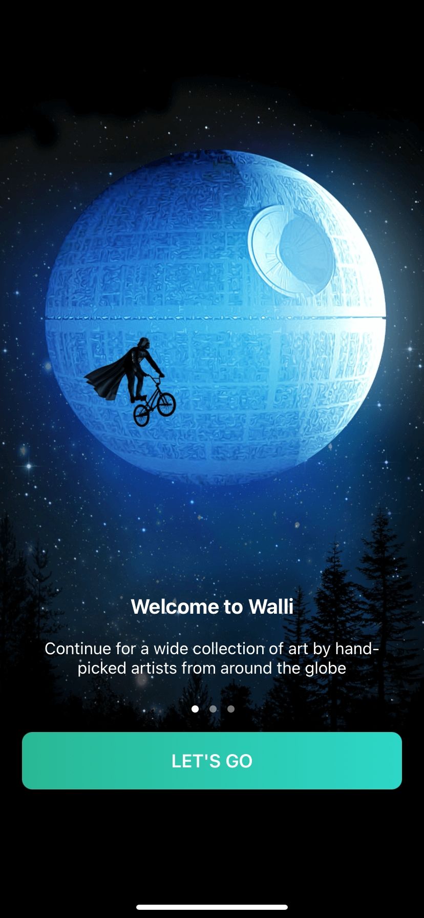 Walli homepage after install