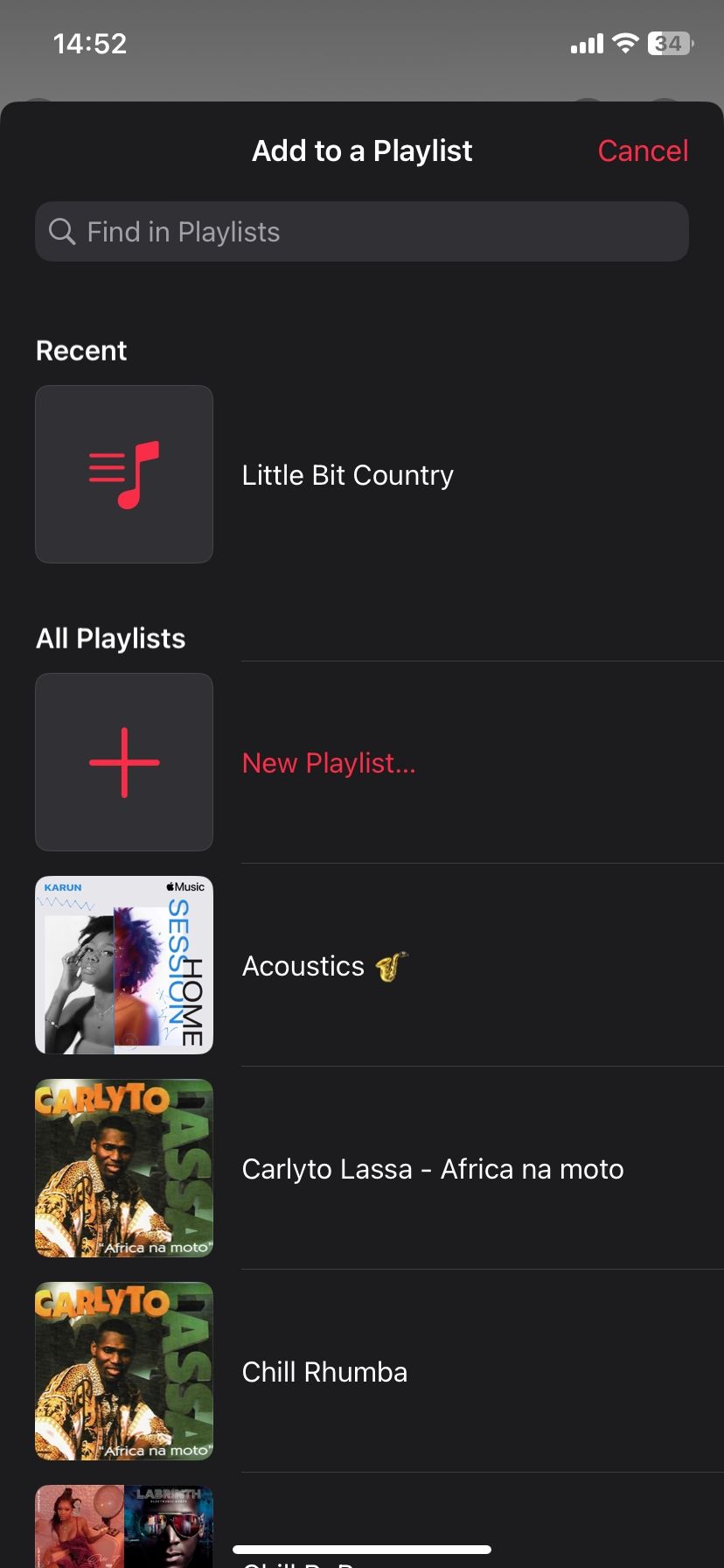 Adding songs from an Apple curated playlist to your Library