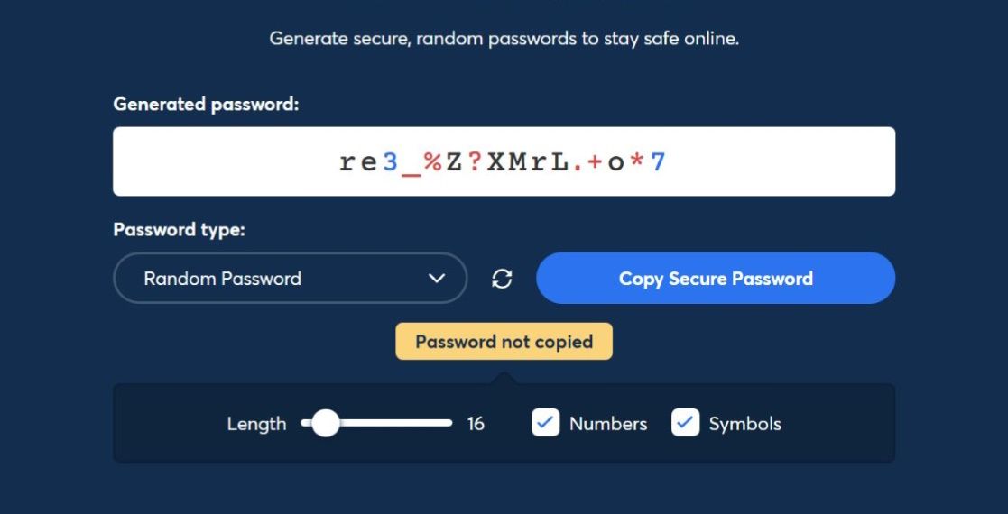 1Password Password Generator