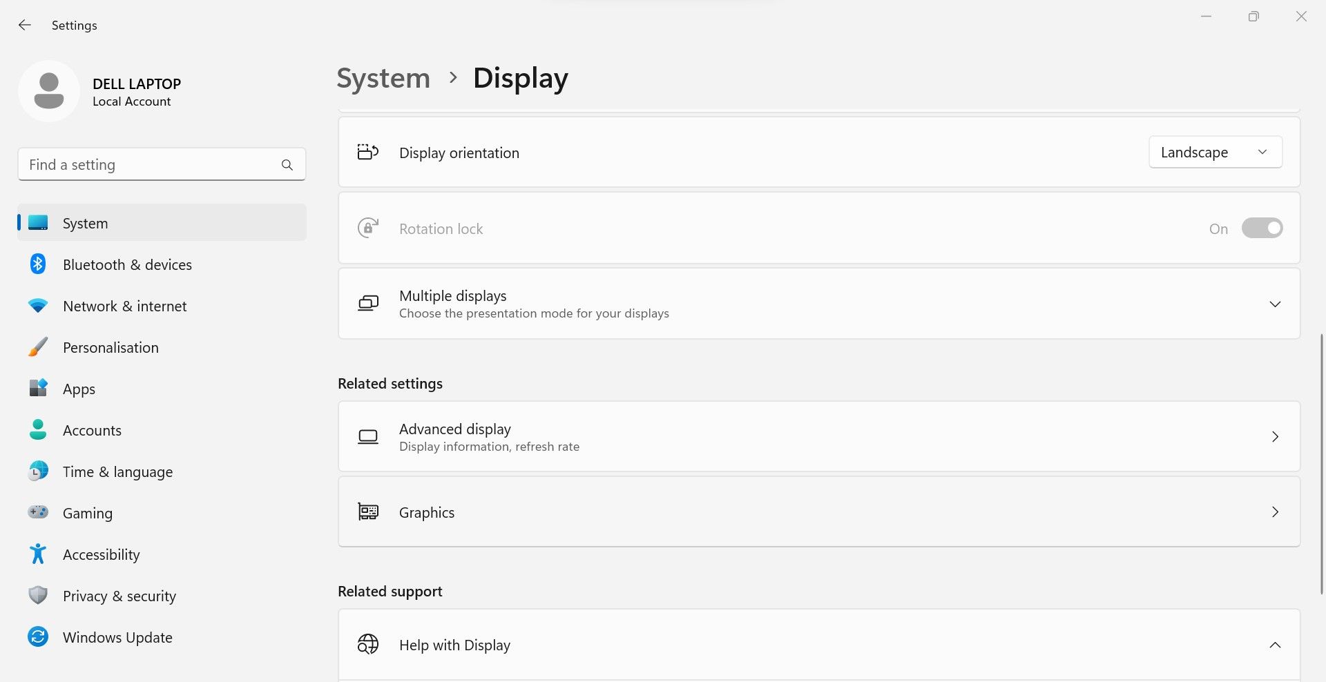 Go to the Graphics Settings in Windows Settings App